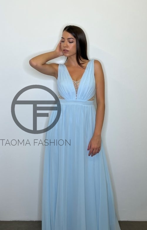 Hellblaues Abendkleid